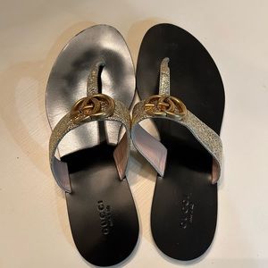 Gold Gucci sandals size 39